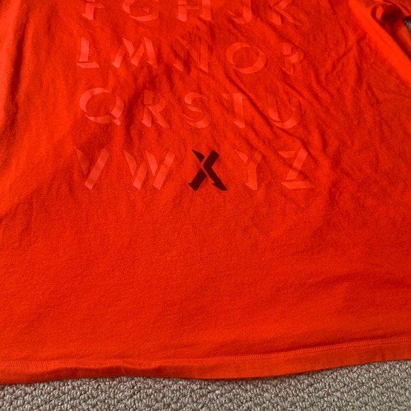Armani Exchange A|X Mens T-Shirt Size XXL Red Alphabet Logo Print Slim Fit - Picture 4 of 14